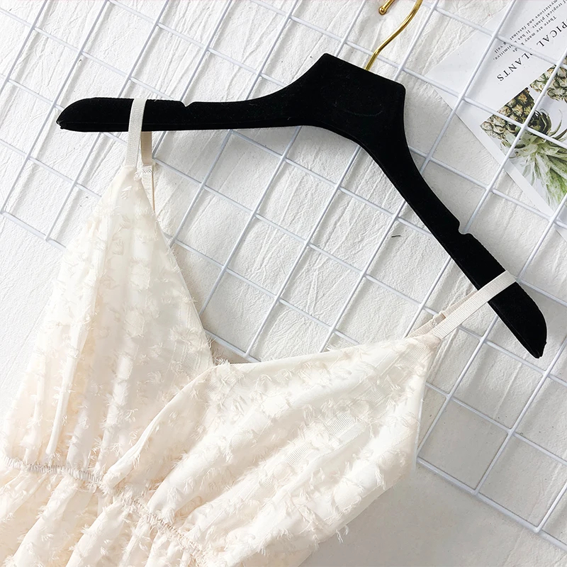 SKOONHEID Лето рукавов Многоуровневое женское платье Boho корейские вечерние шифон