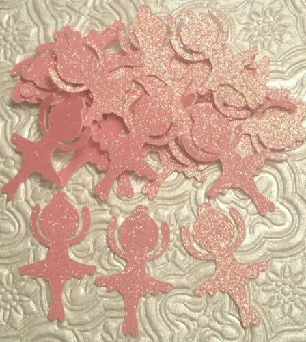 Балерина розовый конфетти высечки день рождения детский душ пол рассеивание