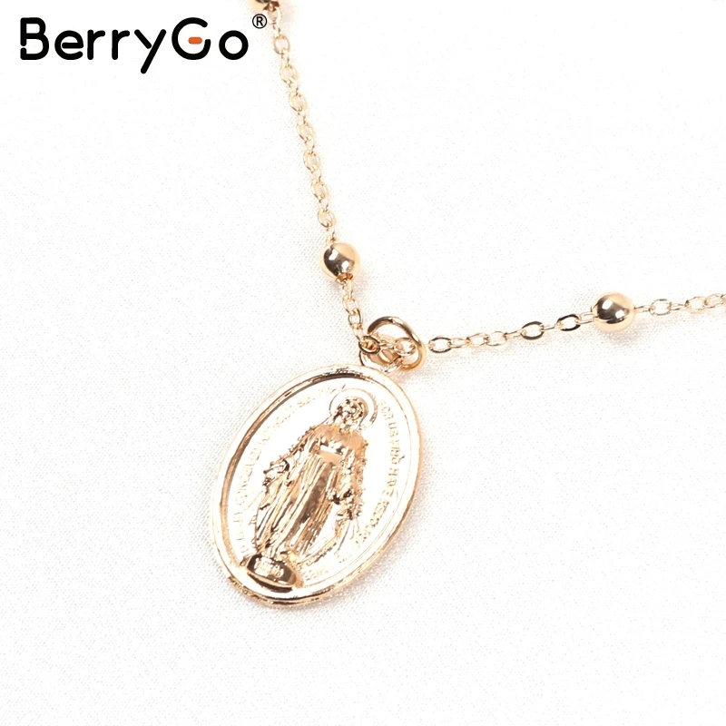 BerryGo многослойные Золотые массивные аксессуары длинные модные аксессуары женская уличная подвеска-амулет для вечеринки аксессуары женские