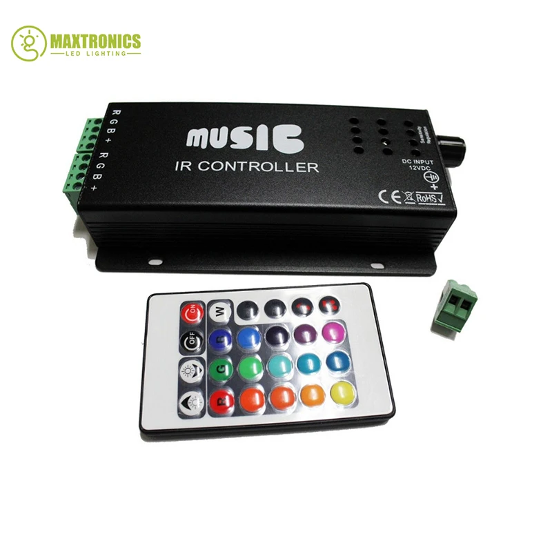 Best price 1 pcs DC12-24V 24 Keys music controller IR remote RGB for 5050 rgb led strip lamp Free shipping | Освещение