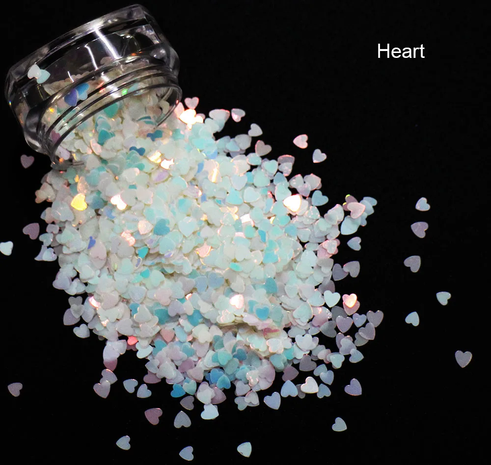 Ромб/шестиугольник/Сердце/Круглый/треугольник/Звезда блестки, переливчатая Радуга Сияющий ломтик 3D ногтей художественные блестки пайетки