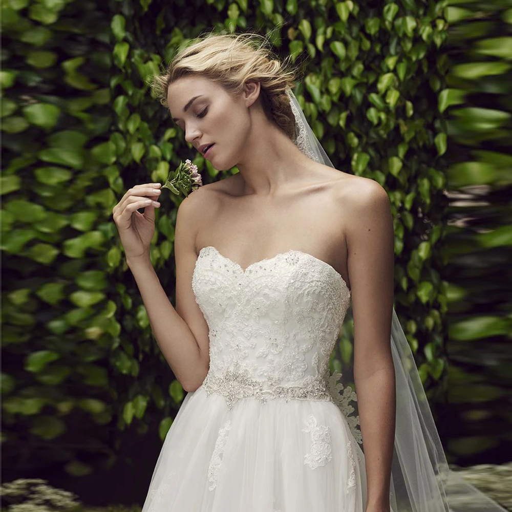 Популярные продавец 2016 органзы аппликации свадебное vestidos с бисером и кристаллы
