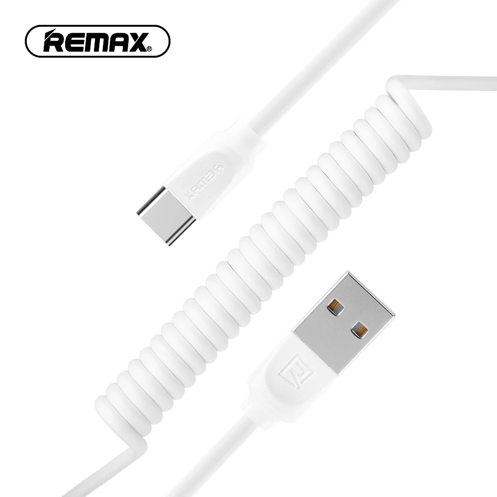Выдвижной пружинный usb кабель Remax типа c 2 4 А для быстрой зарядки Xiaomi Mi 5 USB C кабели