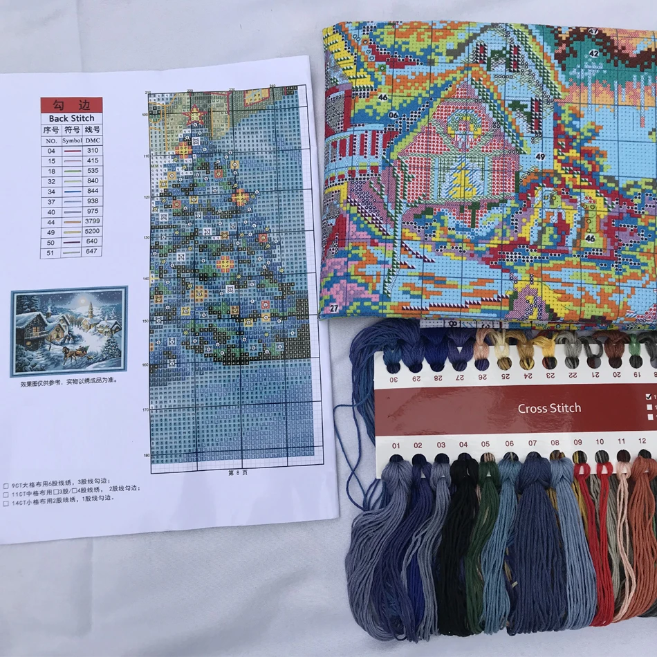 

Joy Sunday, Christmas wishes,cross stitch embroidery set,printing cloth embroidery kit,needlework,Christmas style cross stitch