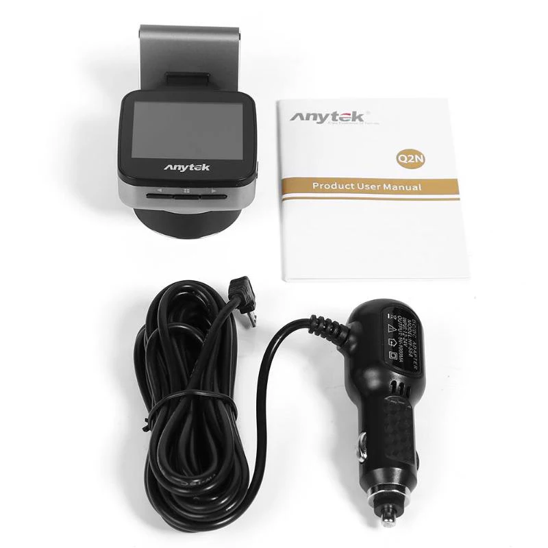Anytek Q2N 2,0 дюймовый экран Мини Автомобильный видеорегистратор камера Full Hd 1080P 135 градусов объектив Dash Cam g-сенсор Dashcam