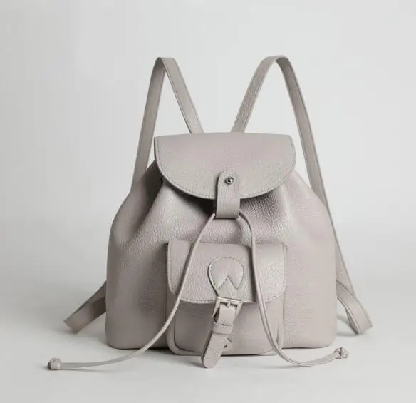 

Genuine leather women large backpack shool bag