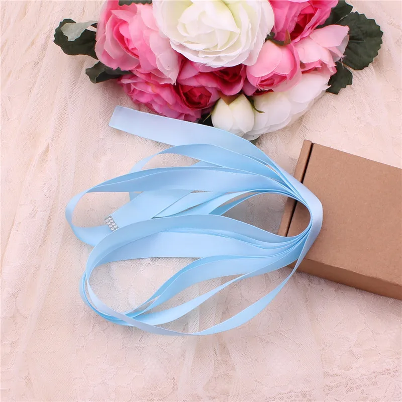 light blue Кристальный пояс свадебный пояс алмазный пояс свадебный пояс жемчужный пояс - Цвет: light blue
