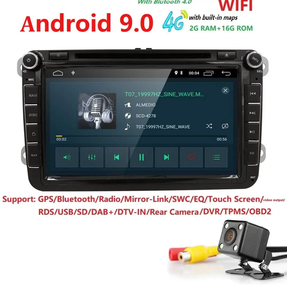Android 8,1 автомобильный DVD для Фольксваген Skoda Golf 5 Golf 6 поло PASSAT B7 T5 CC Jetta Tiguan GPS для автомобиля, стерео навигации игрока dab
