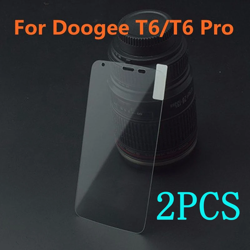 Закаленное стекло Для DOOGEE T6 2 шт. защитная пленка 9H защита экрана