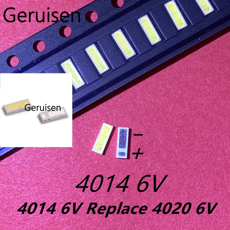 200 шт./лот 4014 4020 emc CHIP-2 SMD светодиодные бусины холодный белый 1 Вт 6В 150мА для
