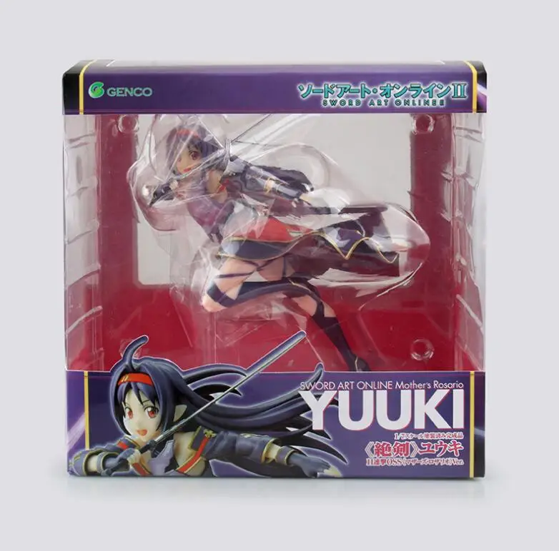 with box Sword Art онлайн игрушки Аниме Фигурка конно юуки 18 см 1/7 Масштаб Окрашенные модели Фигурки игрушки коллекция подарков - Цвет: with box