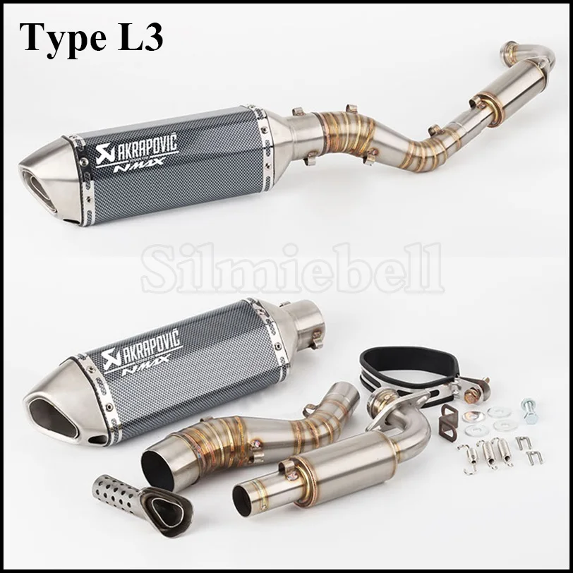 Лазерный NMAX Akrapovic мотоциклетный глушитель полная система слипоны для Yamaha NMAX 125 NMAX 155 NMAX125 NMAX155