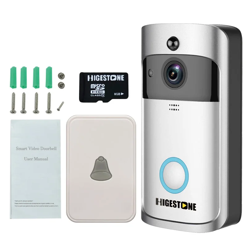 Higestone HD 720P беспроводной дверной звонок безопасности умный визуальный домофон