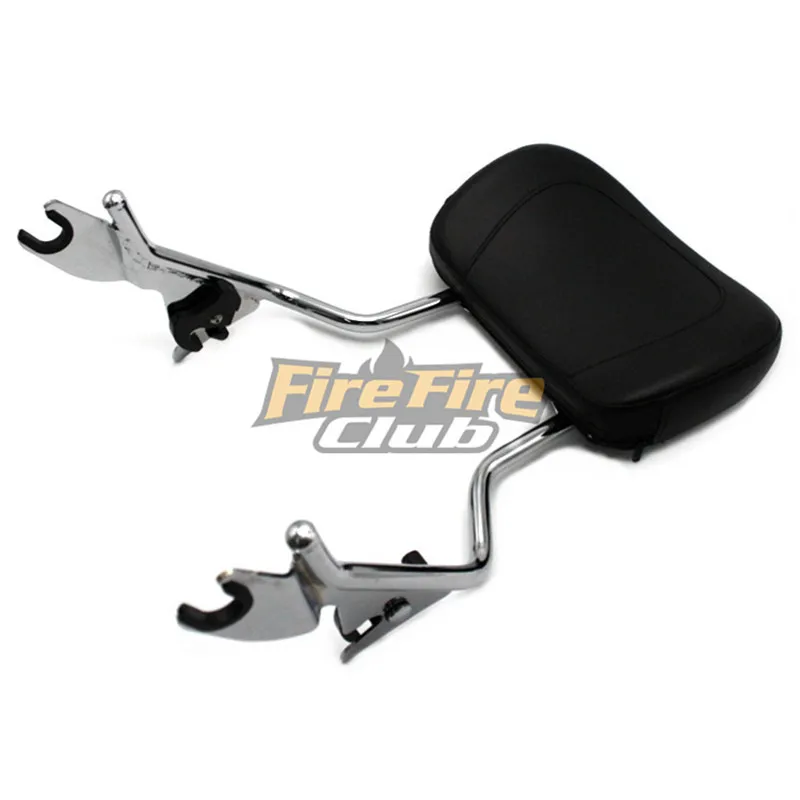Черный Сисси Бар пассажира съемная спинка w/Pad для Harley Touring Road Street Glide FLHR FLHX FLHT FLTR 2009