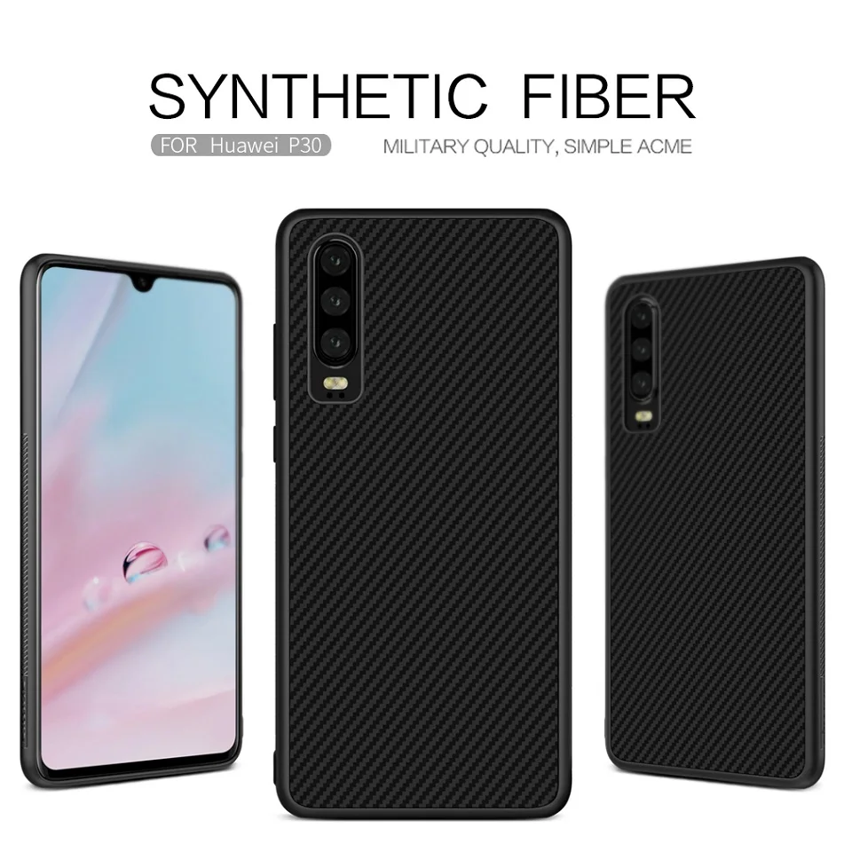 Carbon Fiber Nillkin из нейлона и синтетического волокна углеродного волокна PP Пластик задняя крышка для huawei P30 чехол 6,1 ''для huawei P30 Pro Чехол 6,2'' тонкий - Цвет: Carbon Fiber