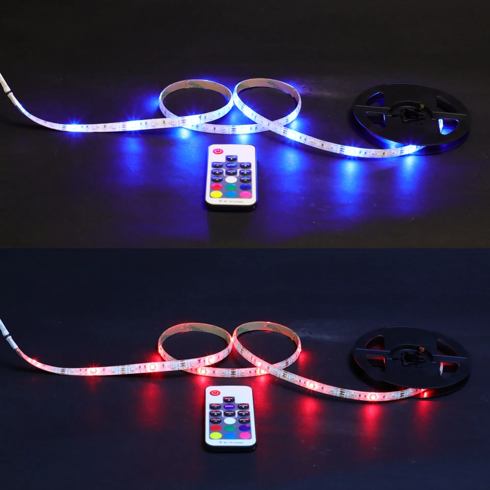 RGB Светодиодные ленты 5 В USB неоновый ТВ фонового освещения лента SMD3528 гибкий