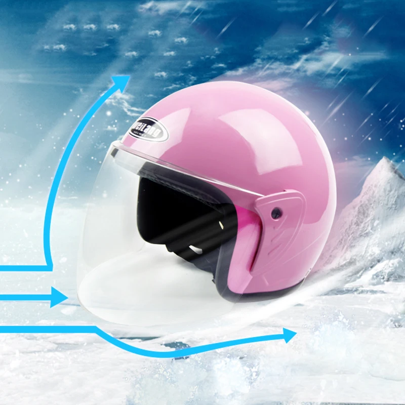 Зимний мотоциклетный шлем с открытым лицом Capacete Cascos Para Moto Racing винтажный для