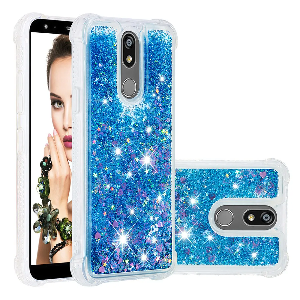 Шикарный роскошный Жидкий чехол с сияющими блестками для LG V40 ThinQ K12 Plus K40 Stylo 5 4 Q