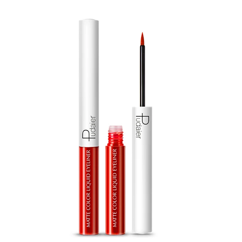 Матовая подводка для глаз жидкая ручка цветные синие глаза макияж