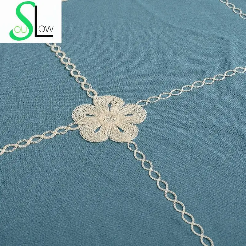 Корейская садовая хлопковая занавеска с вышивкой цветами на окна французская s