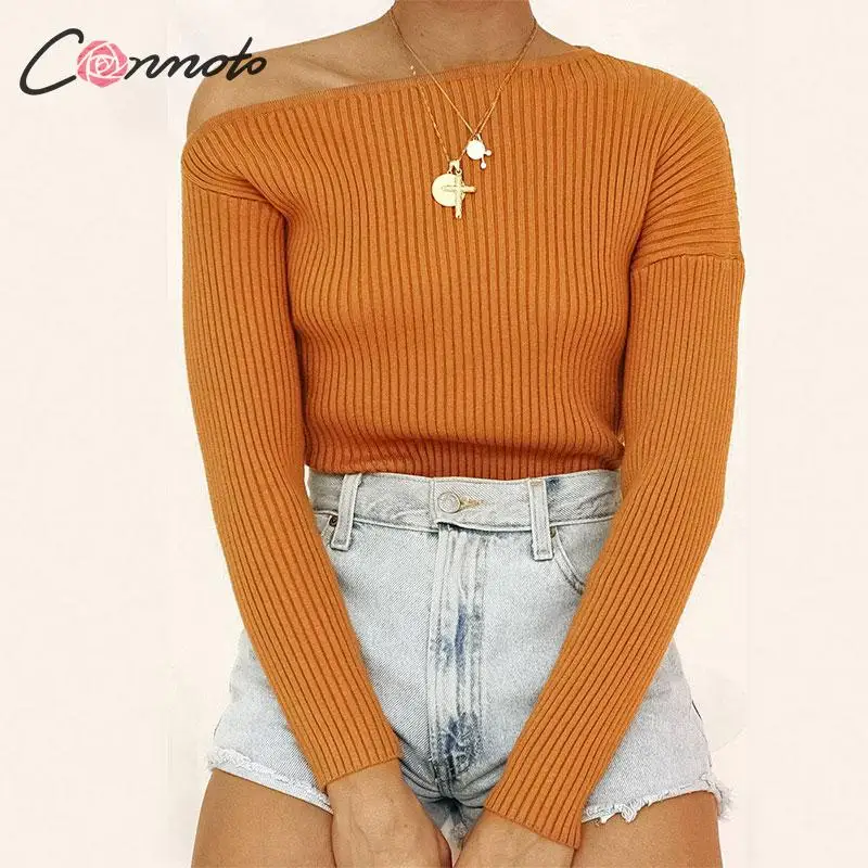 Conmoto трикотажное эластичное белое зимний женский свитер 2019 свитера джемпер