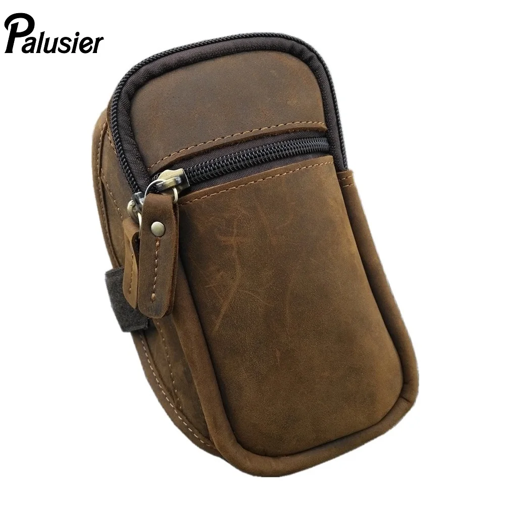 Мужская винтажная сумка кошелек повседневная Дорожная из натуральной кожи с