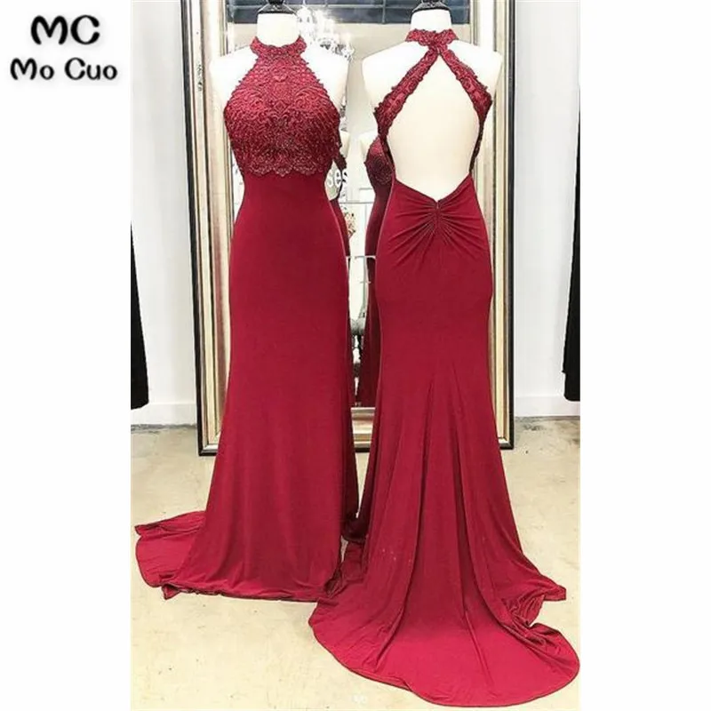 Элегантный 2019 пикантные нарядное платье с открытой спиной Платья аппликациями