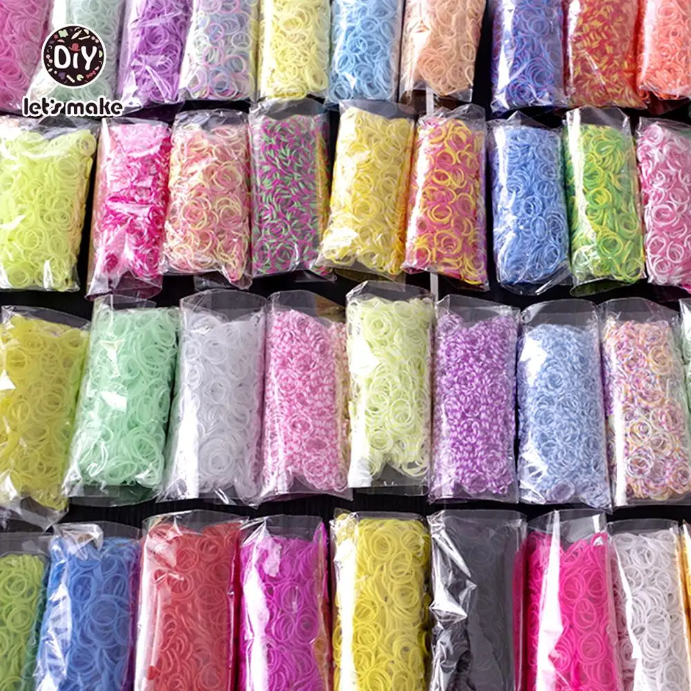 Резинка для браслетов Let's Make 6000 шт./20 цветов|gum for bracelets|loom rubber bandsfor bracelets |