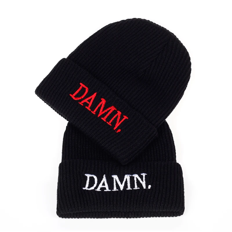 

Чёрные шляпы для мужчин и женщин с вышивкой. Теплая шапка в стиле хип-хоп, сшитая Kendrick lamar, неструктурированная Шапка-бини