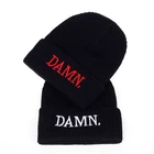 Чёртовые шляпы для мужчин и женщин, вышитые. Теплая шапка в стиле хип-хоп, прошитая, Кендрик, Ламар, неструктурированная, раппер, шапки