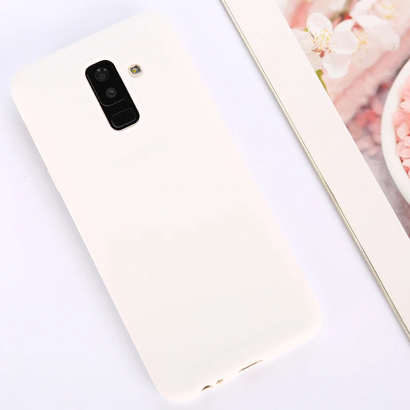 White Модная мягкая задняя крышка для Samsung Galaxy S7 край S8 S9 S10 плюс S10e J4 J6 A8 A6 плюс A7 A9 J3 J5 J7 J2 J4 Core M10 M20 - Цвет: White
