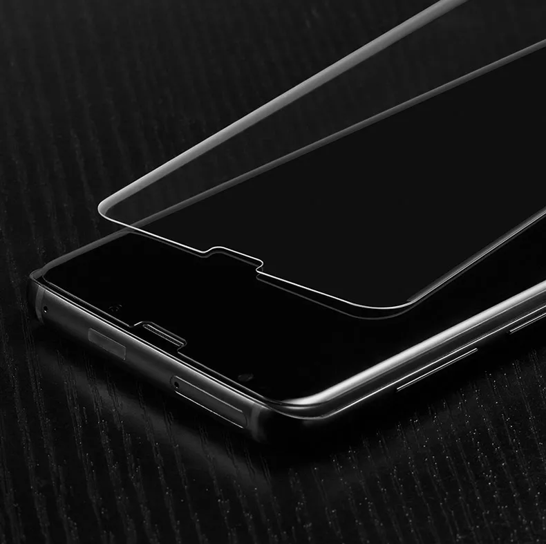 Жидкое Полный Клей закаленное Стекло фильм Экран протектор для samsung galaxy S8 S9 плюс Примечание 8 полный Экран покрытие 6D пленка УФ