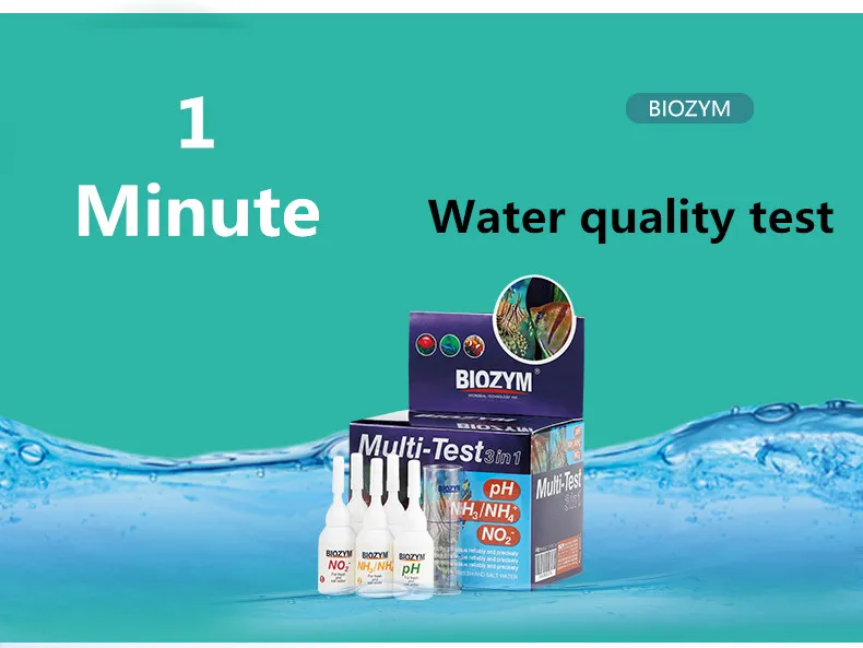 BIOZYM Тест-Комплект Ca кальций Cu CL KH Mg NH4 NH3 аммиак NO2 нитрит NO3 нитрат PH PO4 O2 GH Fe тест воды риф танк