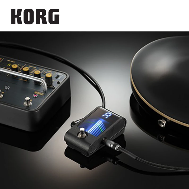 Korg PBCS Pitchblack пользовательский Педальный тюнер с 3D визуальным измерителем Дисплей