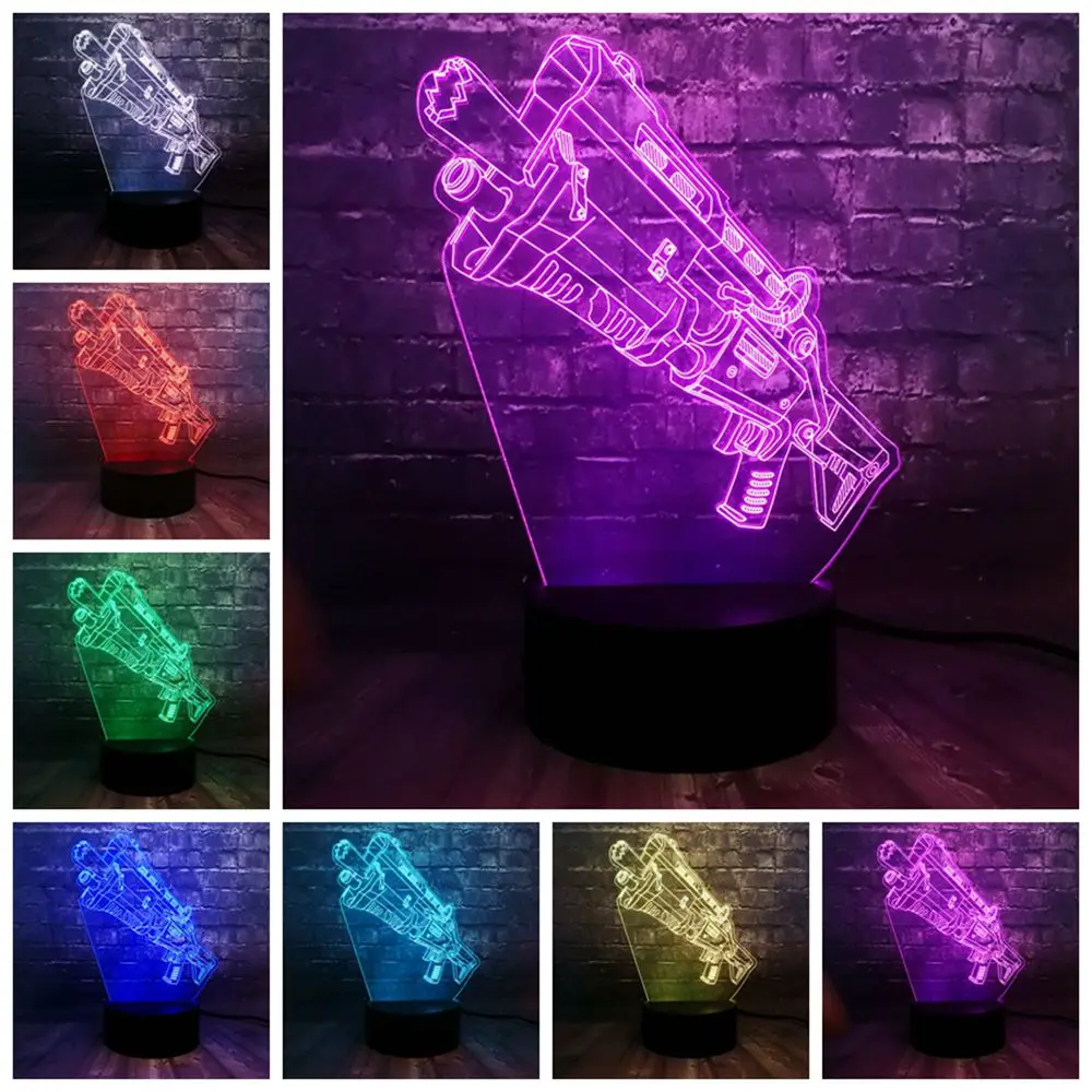 Новая акриловая Иллюзия 3D 7 цветов USB зарядка RGB игра битвы реквизит в виде