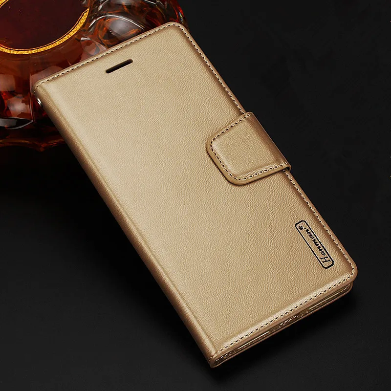 Gold Hanman для samsung Galaxy A10, A20, A30, A50, A70, A80, Ретро стиль, чехол-книжка из овечьей кожи, чехол-кошелек, держатель+ отделение для карт - Цвет: Gold