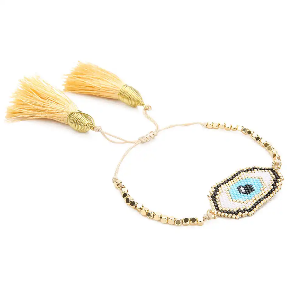 MI-B180422A Jewelry Go2boho сглаза браслет женский Perles MIYUKI браслет золотая звезда ювелирные изделия Bileklik Pulseras Mujer счастливый Турецкий Дурной глаз - Окраска металла: MI-B180422A Jewelry