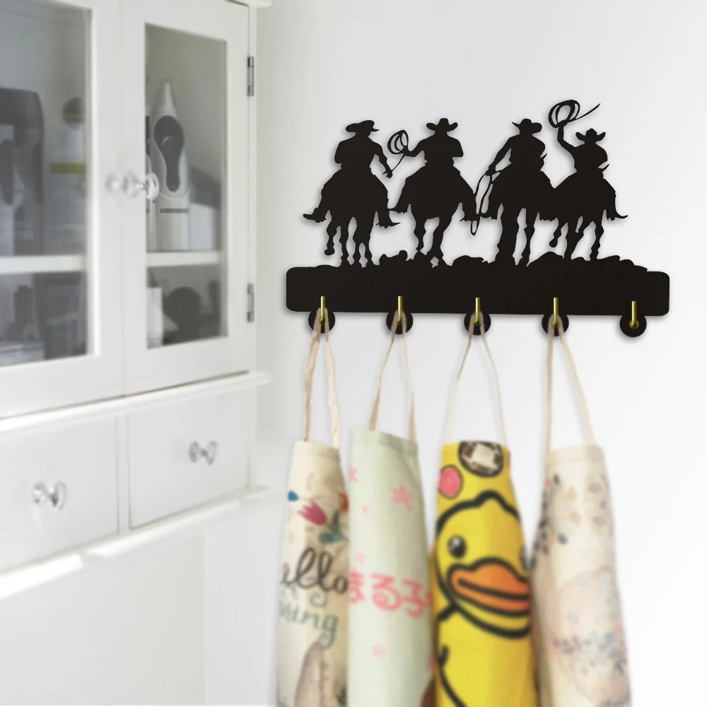 1Piece West Cowboy Coat Hooks Hanger Sunset Riders Decorative wood Wall Hook Household Decor Modern Clothing Rack | Дом и сад