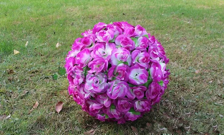

30cm 12inch Artificial Rose Silk Flower Red Kissing Balls For Christmas Ornaments Wedding Party Decorations Supplies