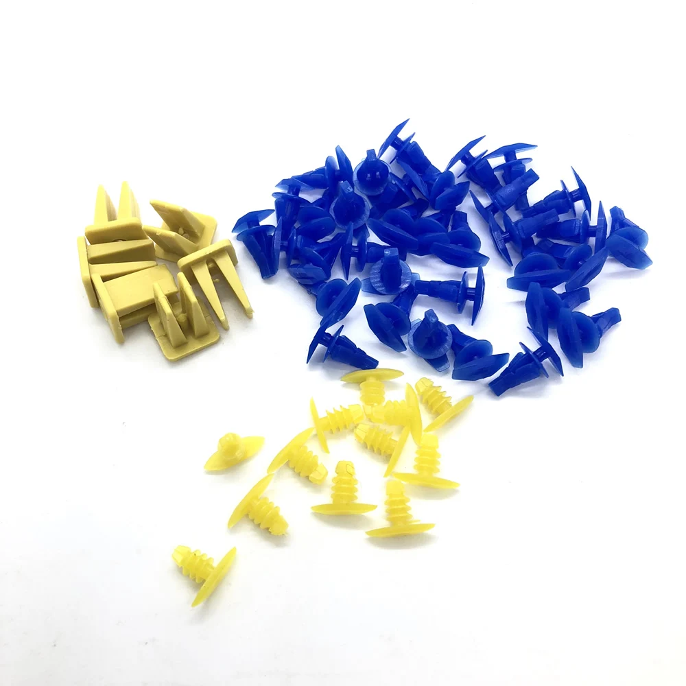 200PCS Mixed Auto Fastener Vehicle Car Bumper Clips Retainer Fastener Rivet Door Panel Fender Liner Universal Fit for All Car
