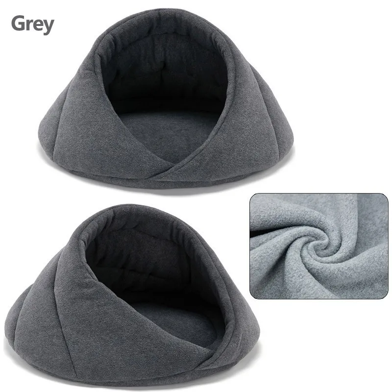 gray Теплая кровать для собак, домик для собак, кошек Hondenmand, подходит для кошек, собак, домик для маленьких кошек, щенков, больших кошек, собак, плюшевый питомник D30 - Цвет: gray