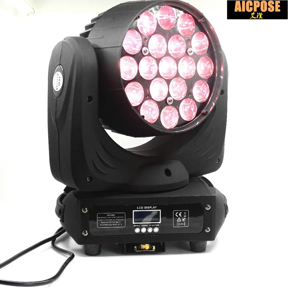 30 шт./лот 19x15 Вт Led RGBW 4в1 Wash/Zoom Light DMX512 Moving Head профессиональное шоу сценическое