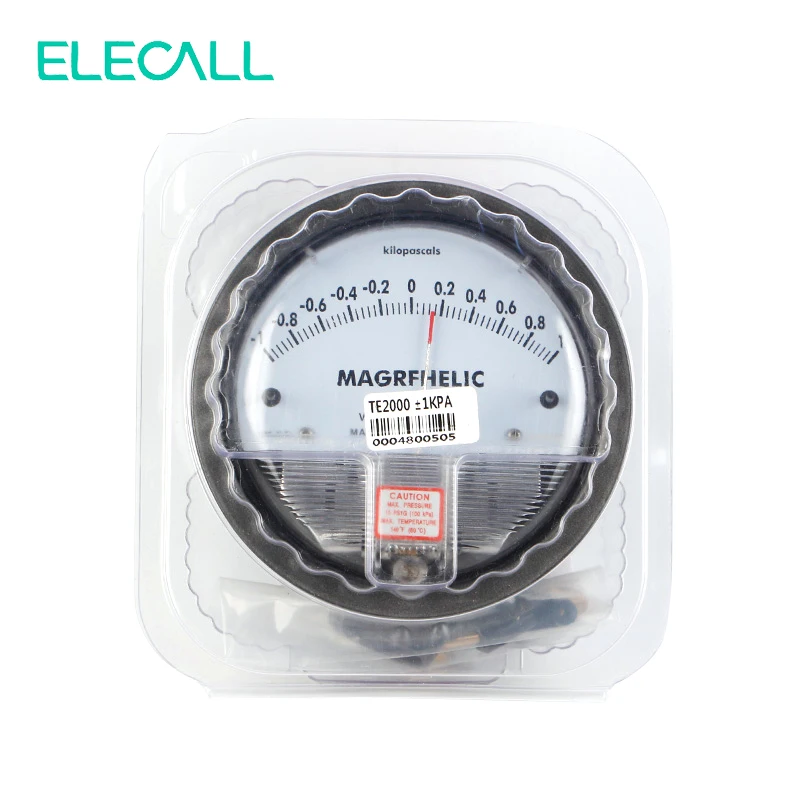 ELECALL TE2000-1~ 1 кПа Дифференциальный Манометр 4-3/" dia. X 2-3/16" круглый тип инструмент-указатель микрометр
