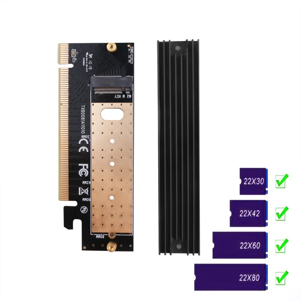 Высокоскоростная карта расширения интерфейса kebidumei M.2 NVMe SSD NGFF на PCIE 3 0 X16 X4