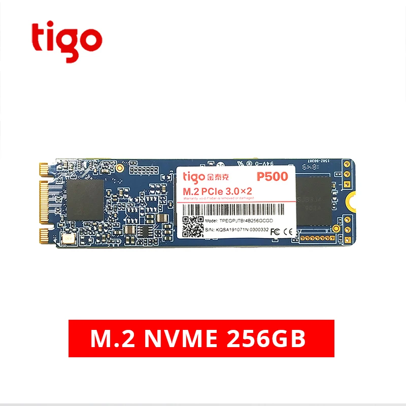 Tigo 256 ГБ SSD PCIe M.2 NVMe 2280 Внутренний твердотельный накопитель PCI e 3 0x2 настольный