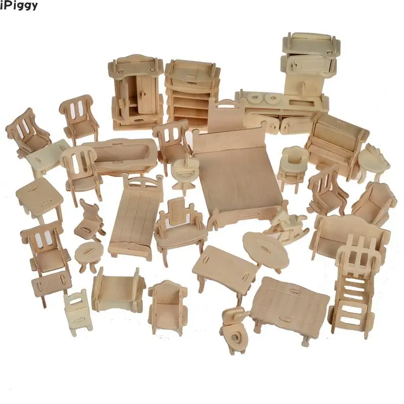 IPiggy готические куклы дом деревянные весы модели 3D головоломка DIY кукольный домик