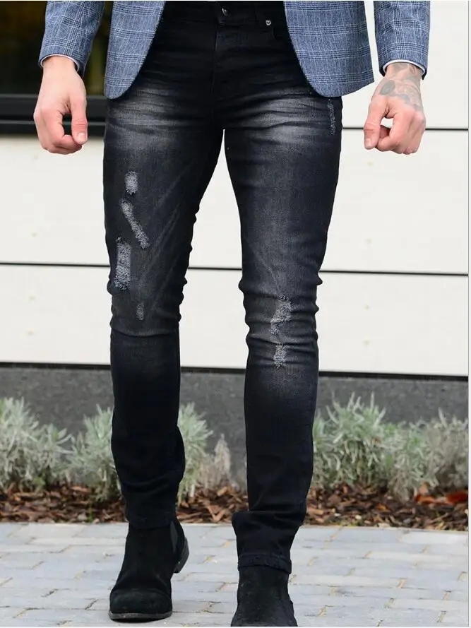 Новинка 2019 мужские Модные Повседневные джинсы в европейском стиле новые белые