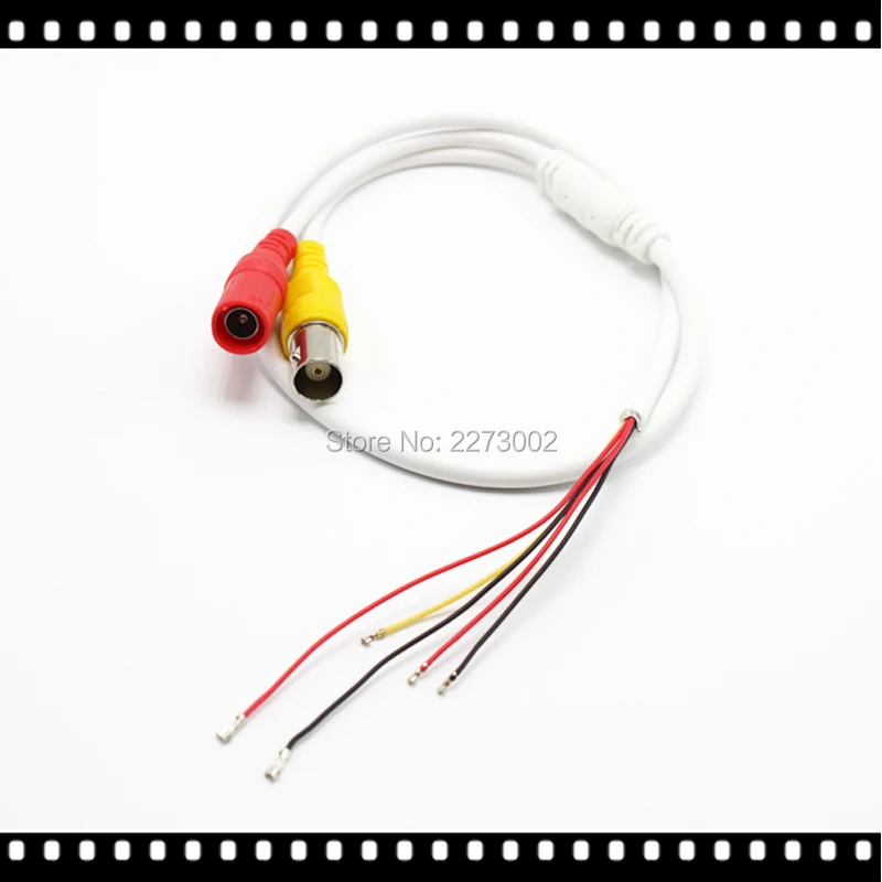 60 см Силовой видео кабель силовой свинцовый хвостик для аналоговой камера