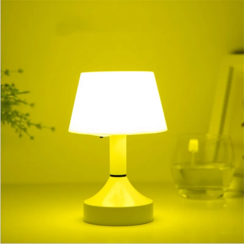 switch yellow light Светодиодный мини-Настольный светильник с дистанционным управлением, с регулируемой яркостью, с защитой глаз, заряжаемый от USB, Светодиодный настольный светильник с переключателем, лампы для зарядки - Цвет корпуса: switch yellow light