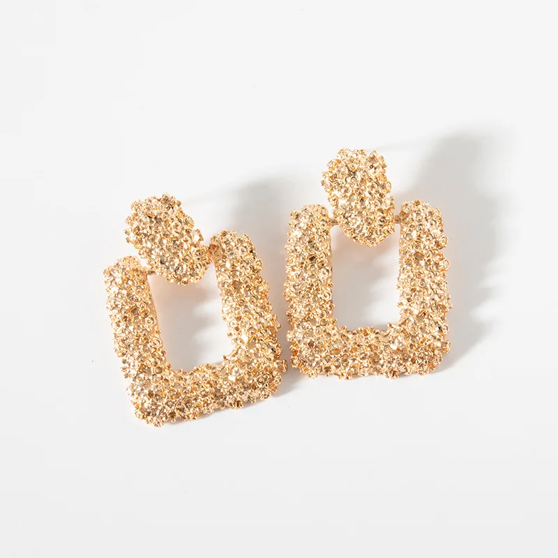 HEBEHERA Exaggeration Irregular Convex Pattern Earrings For Women Vintage Bohemia Wedding Earring Jewelry | Украшения и